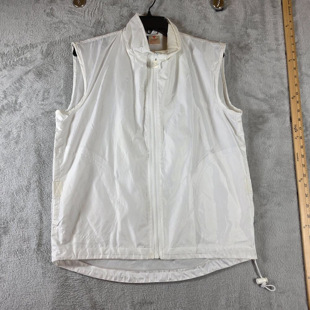 TAIL Womens Small White Full Zip Windbreaker Vest Golf Mesh Lined Lightweight
